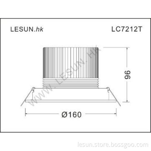 LC7212T, 12*3W Fashion Design LED Jewelry Shop Down Lighting